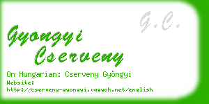 gyongyi cserveny business card